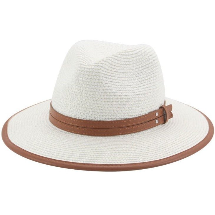 Bohemian wide-brim natural straw fedora