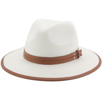Bohemian wide-brim natural straw fedora
