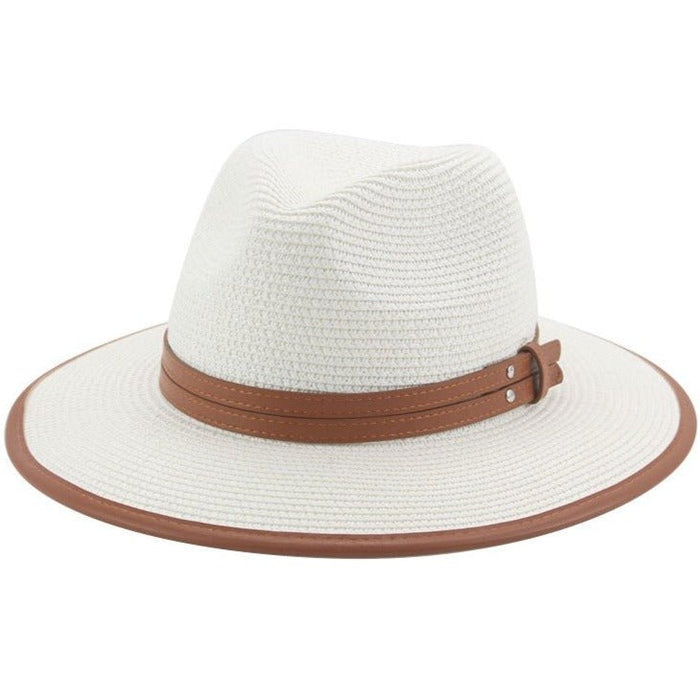 Bohemian wide-brim natural straw fedora