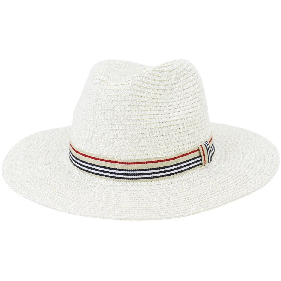 Bohemian wide-brim natural straw fedora