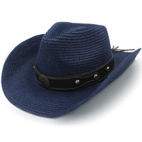 Bohemian wide-brim natural straw hat