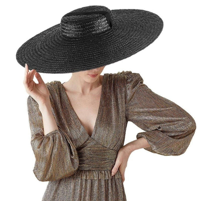 Bohemian wide brim natural straw hat