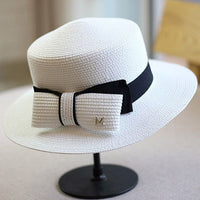 Bohemian wide-brim natural straw hat