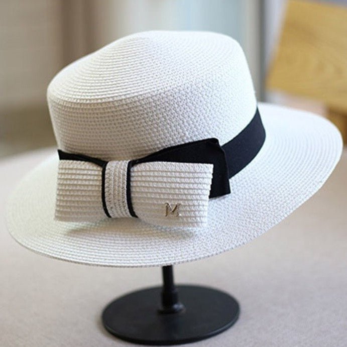 Bohemian wide-brim natural straw hat