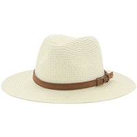 Bohemian wide-brim straw fedora