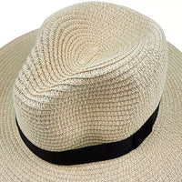 Bohemian wide brim straw fedora