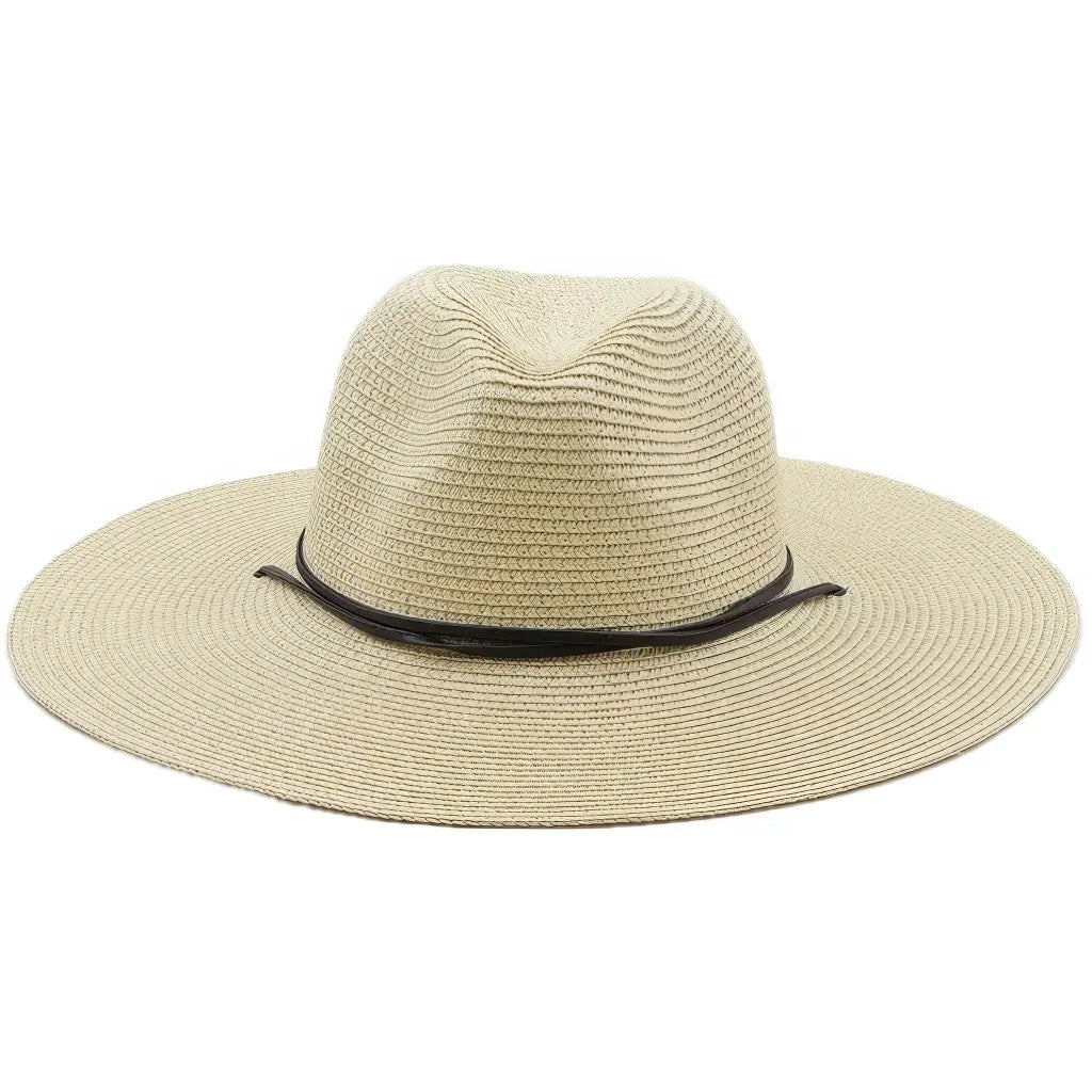 Bohemian wide brim straw fedora