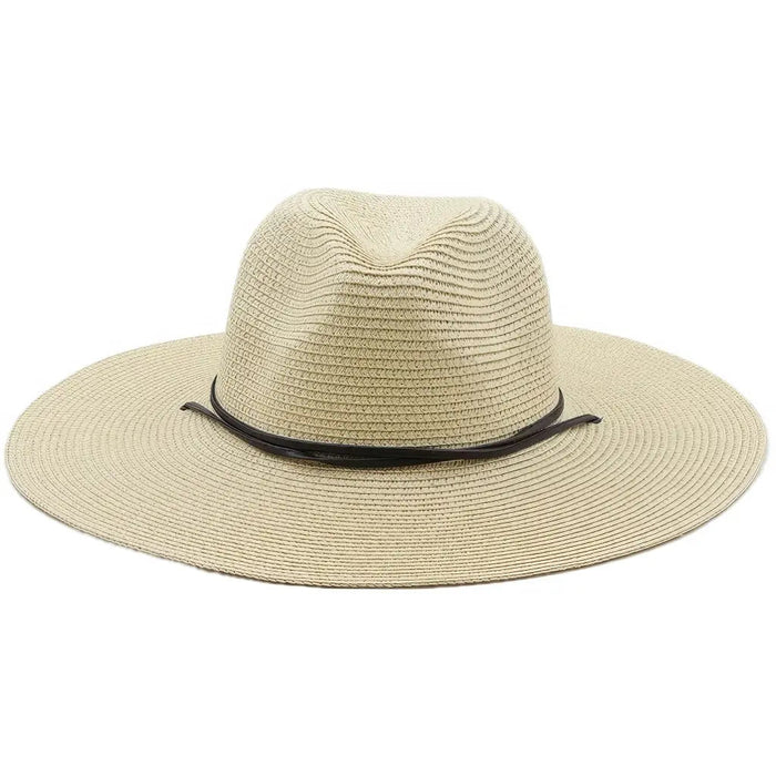 Bohemian wide brim straw fedora
