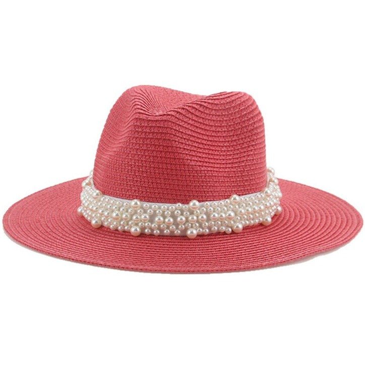 Bohemian wide-brim straw fedora
