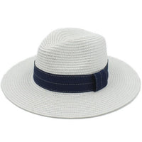 Bohemian wide-brim straw fedora