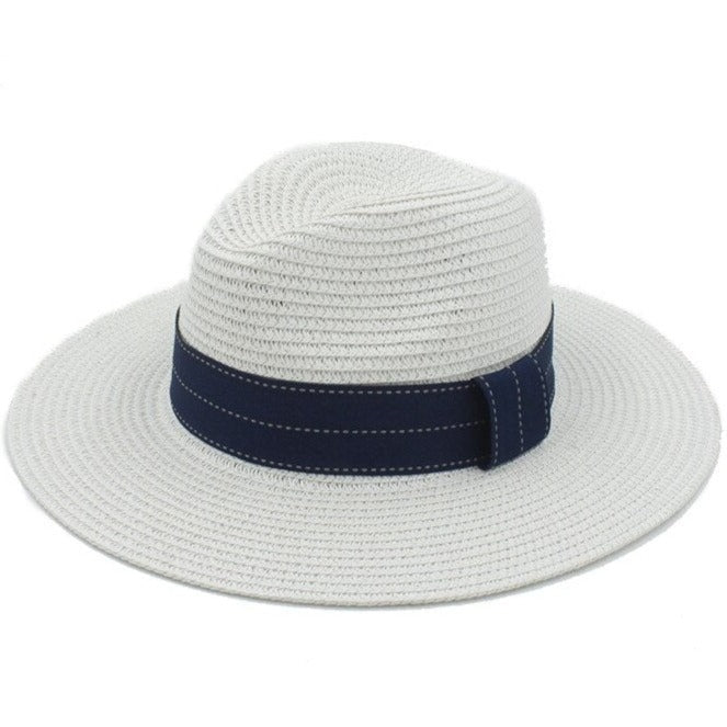 Bohemian wide-brim straw fedora