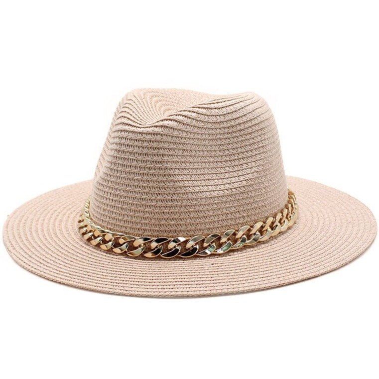 Bohemian wide brim straw fedora