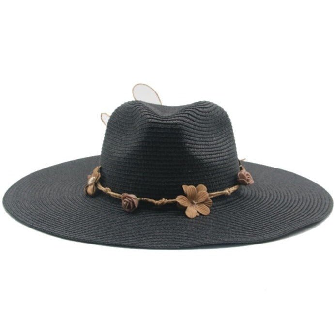 Bohemian Wide Brim Straw Fedora