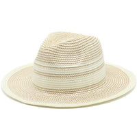 Bohemian wide-brim woven straw hat