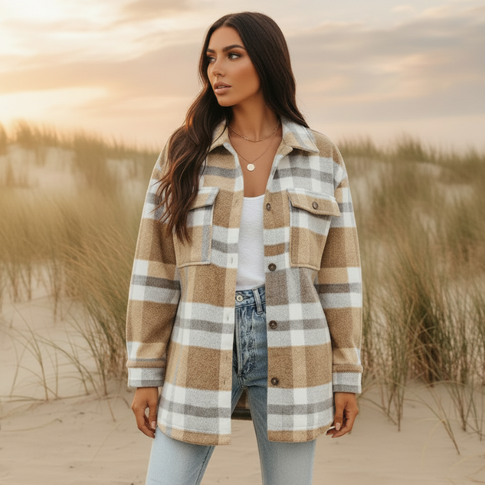 Bohemian winter coat oversized fit