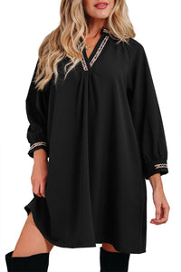 Bohemian Woven Black Festival Dress