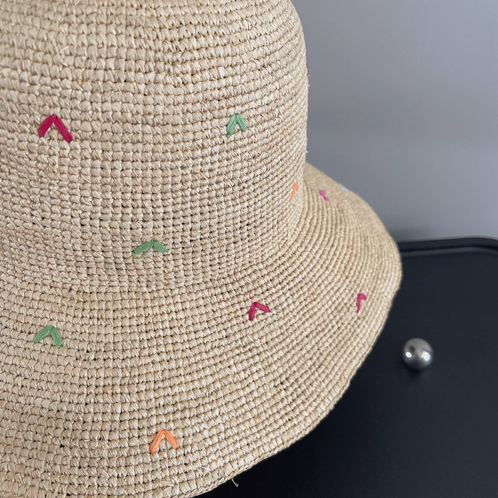 Bohemian Woven Raffia Sun Hat