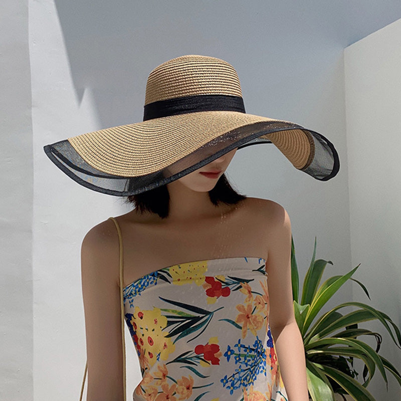 Bohemian Woven Straw Bucket Hat