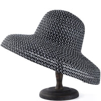 Bohemian woven straw bucket hat
