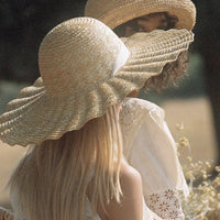 Bohemian Woven Tan Beach Hat