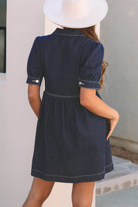 Bohemian Zip Front Casual Dress