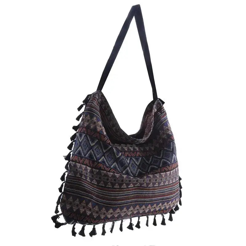 bohemian leather fringe bag​