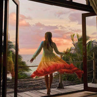 bohemian rainbow dress