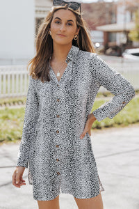 Boho Animal Print Mini Dress