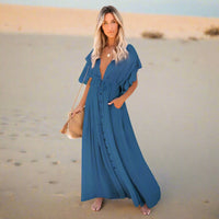 Boho Maxi Dress Beach Summer Cover Up