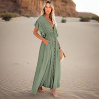 Boho Maxi Dress Beach Summer Cover Up