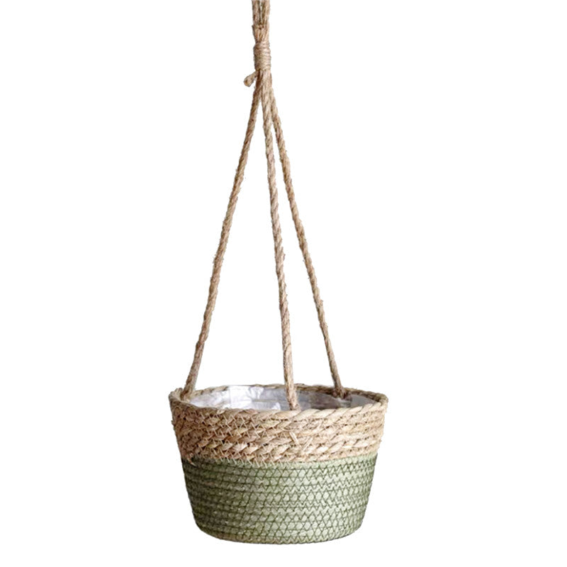 Boho beaded hanging plant decor