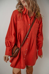 Boho Bishop Sleeve Mini Dress