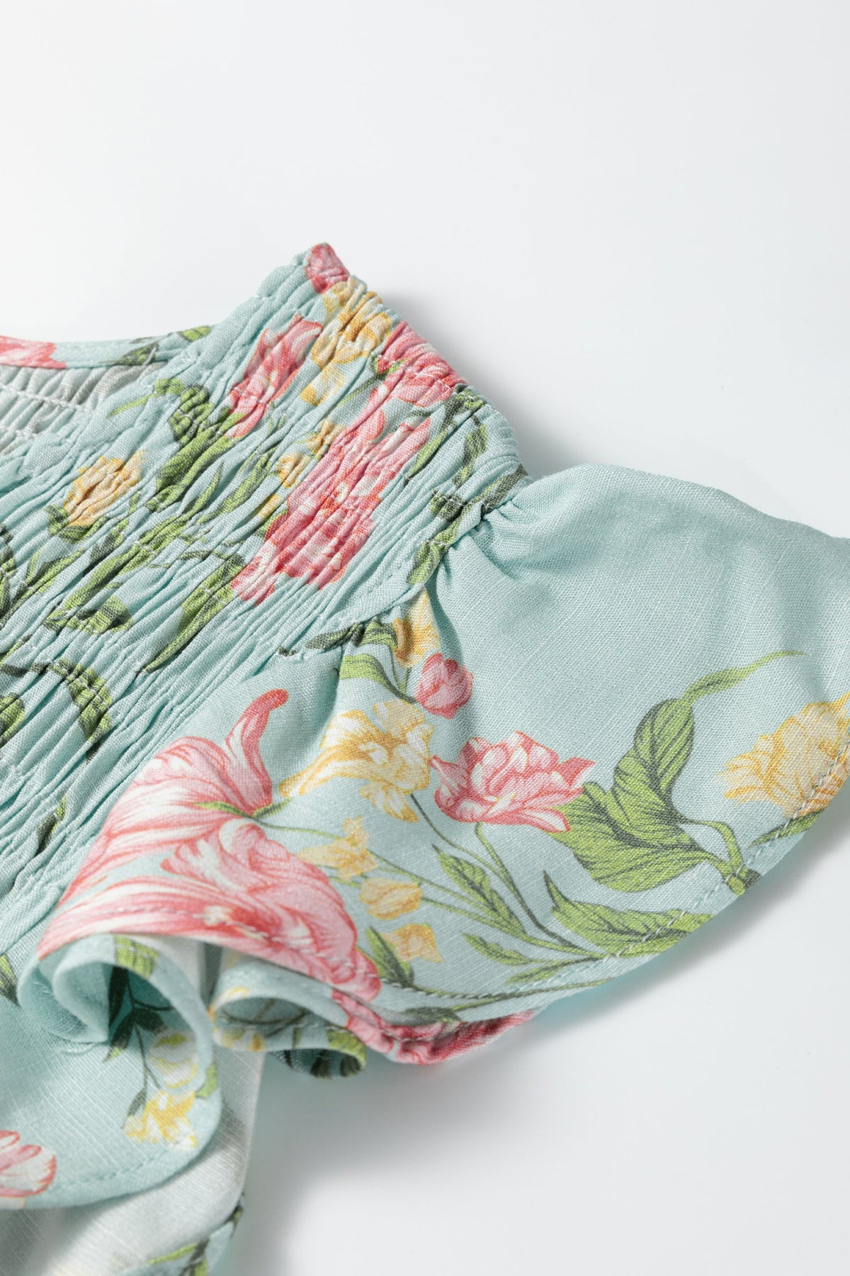 Boho chic floral floor-length dress
