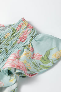 Boho chic floral floor-length dress