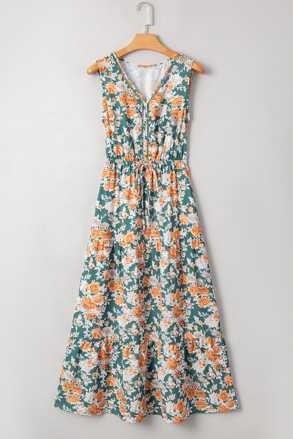 Boho chic floral long dress