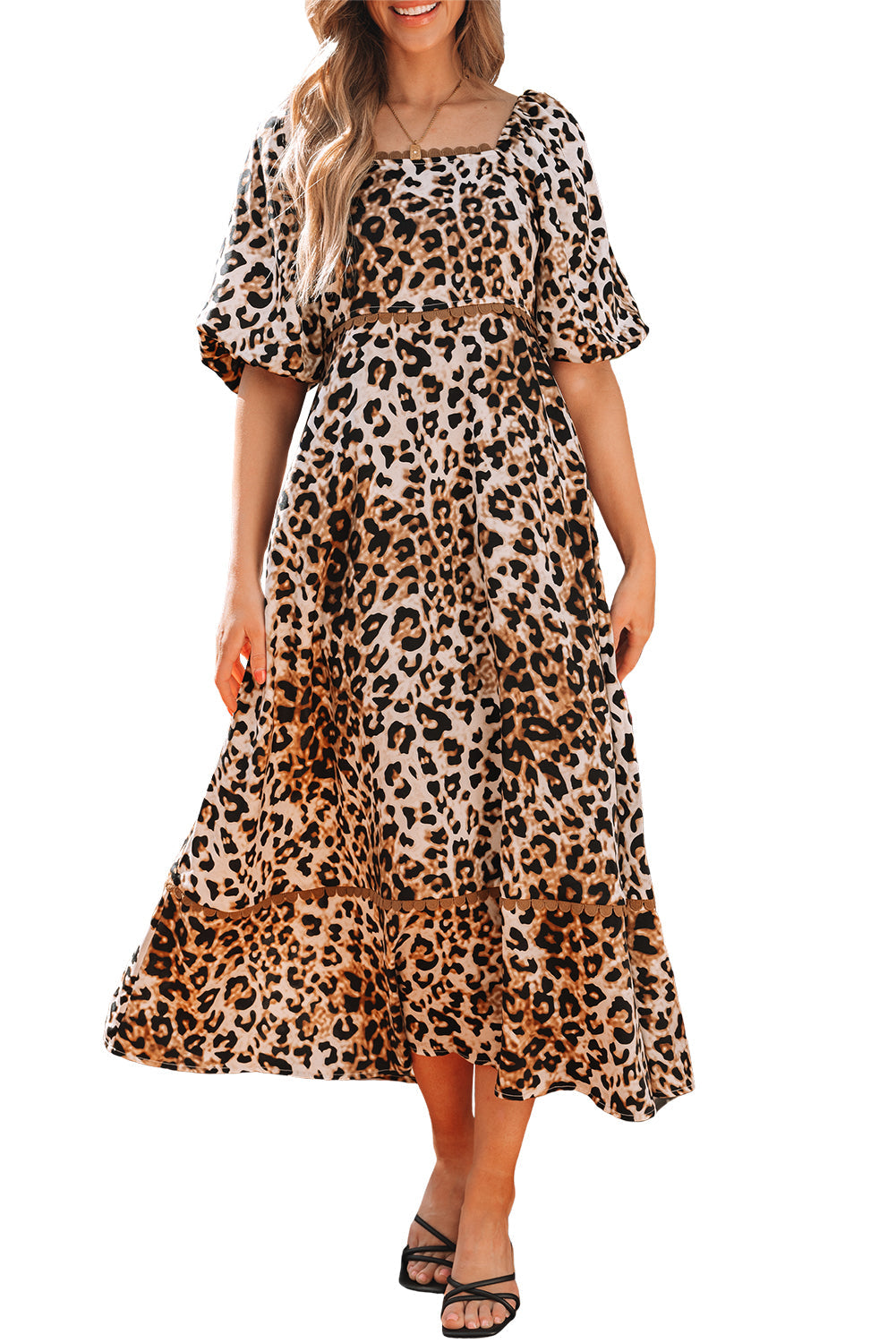Boho Chic Long Leopard Dress