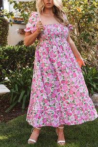 Boho chic long linen dress