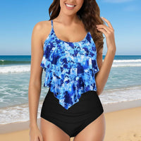 Boho chic ruffle bathing suit