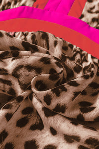 Boho chic v-neck leopard dress