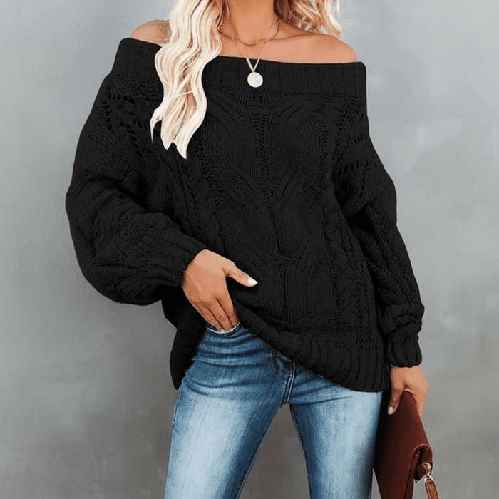 Boho Chunky Cable Knit Sweater