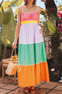 Boho Colorblock Maxi Dress