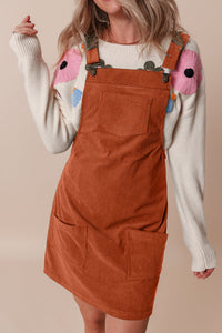 Boho Corduroy Overall Dress