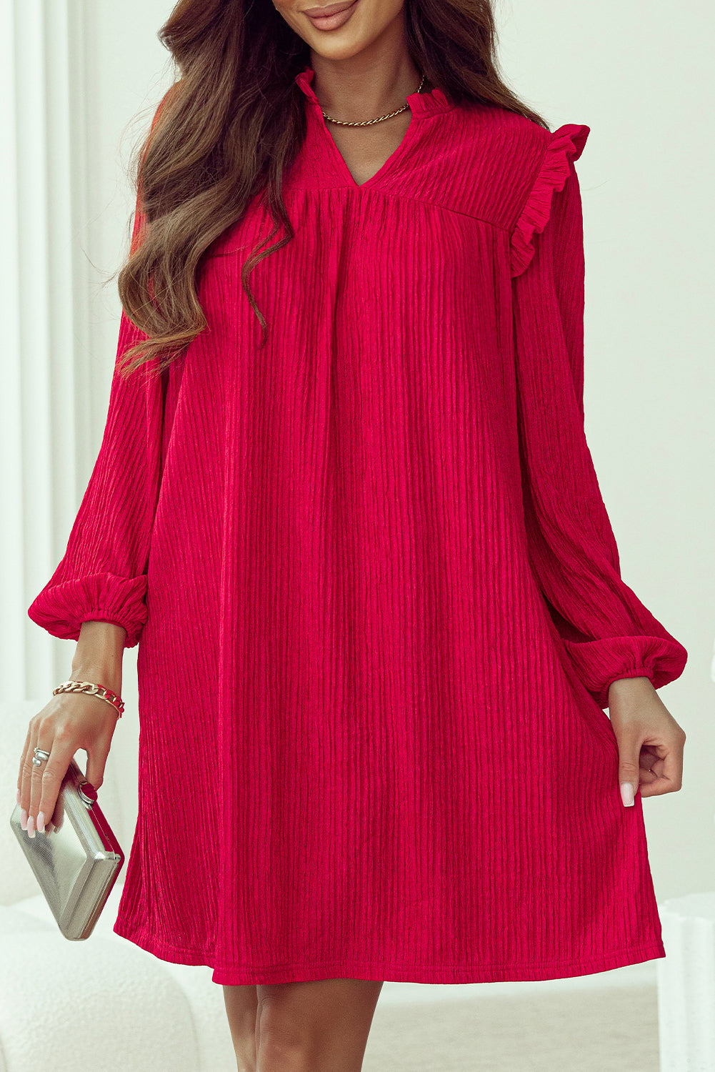 Boho Cotton Mini Dress Back