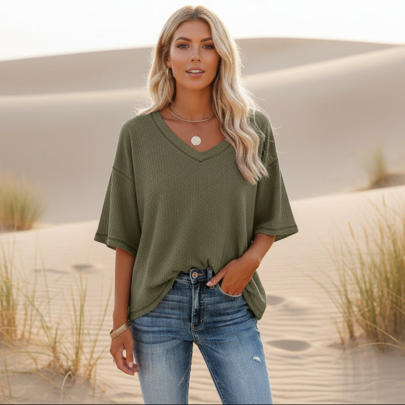 Boho Cotton Top Earthy Tones