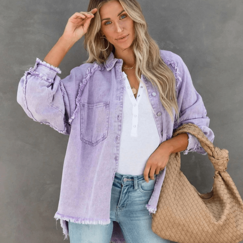 Boho Denim Jacket Women