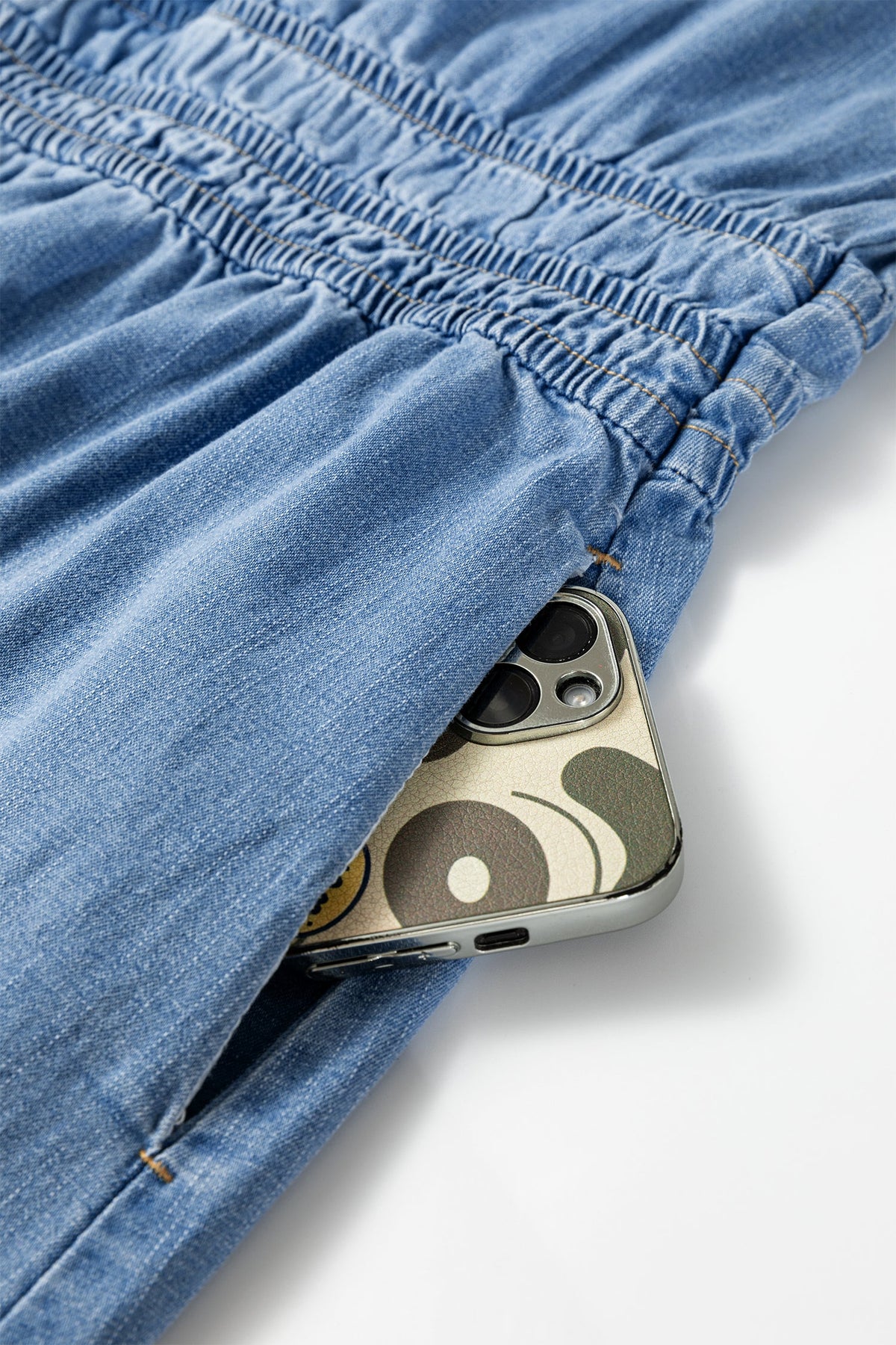 Boho Denim Mini Dress Styled