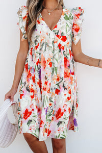 Boho Double Ruffle Mini Dress