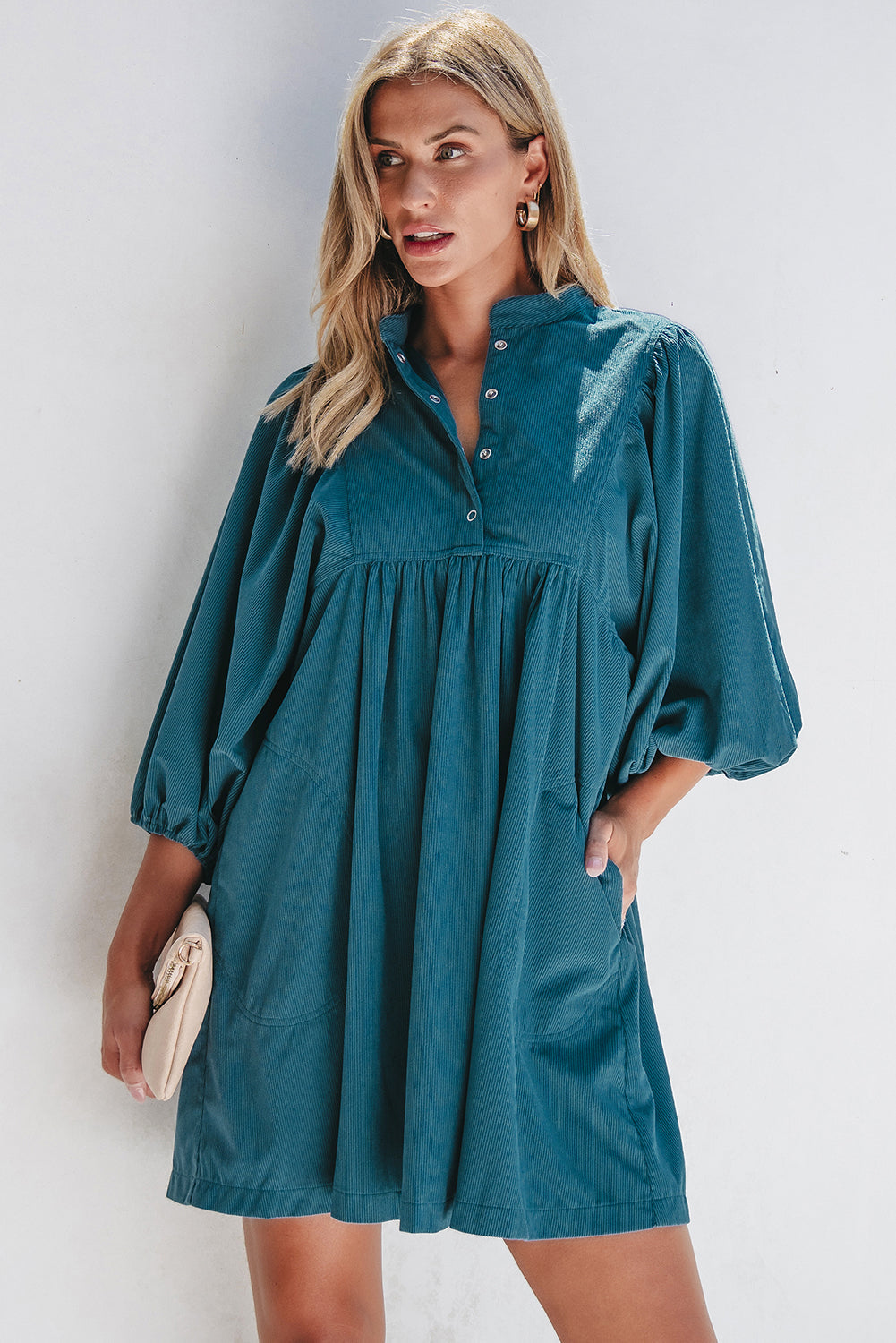 Boho Empire Waist Bracelet Sleeve Dress