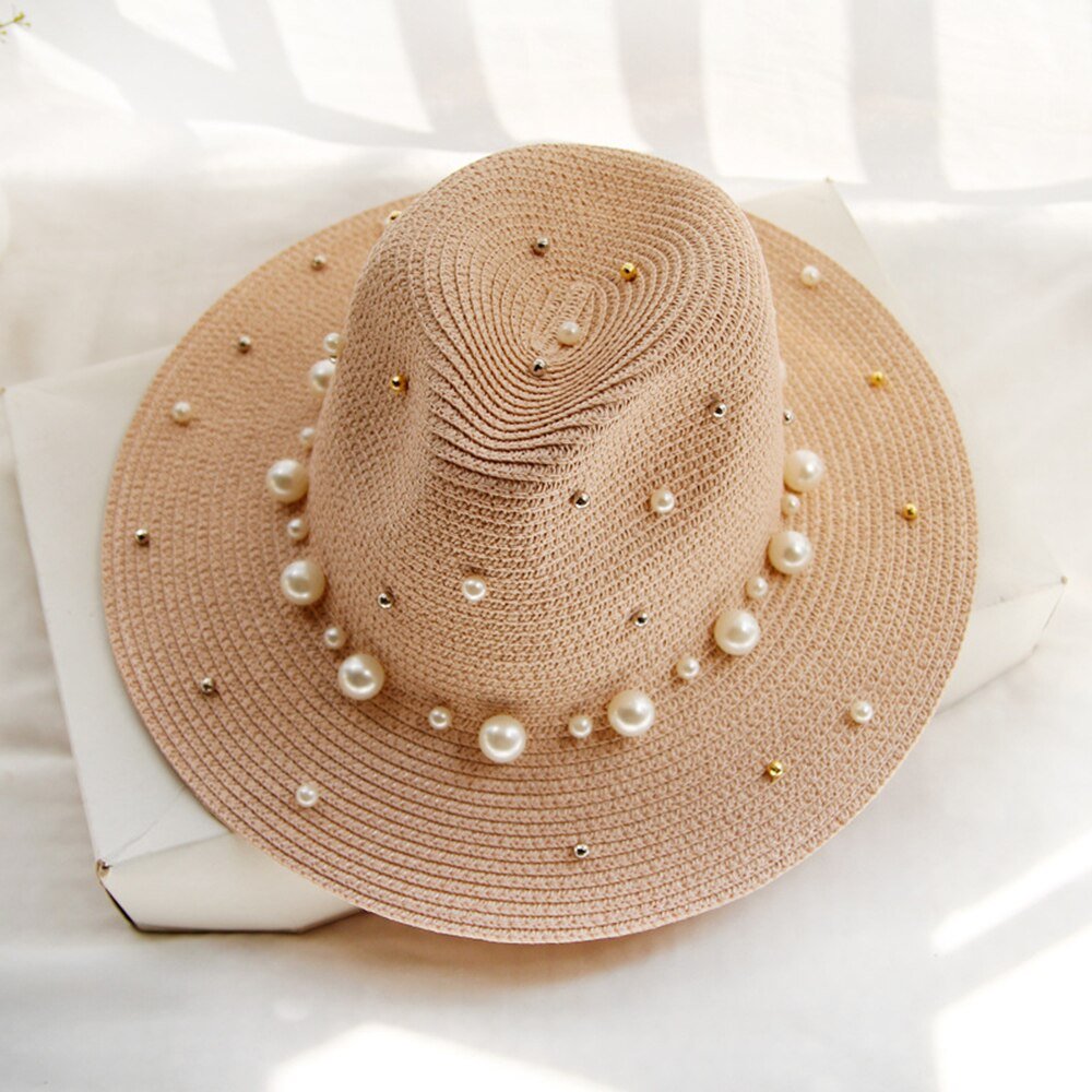 boho fedora hat tan straw