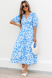 Boho floral dress waist detail